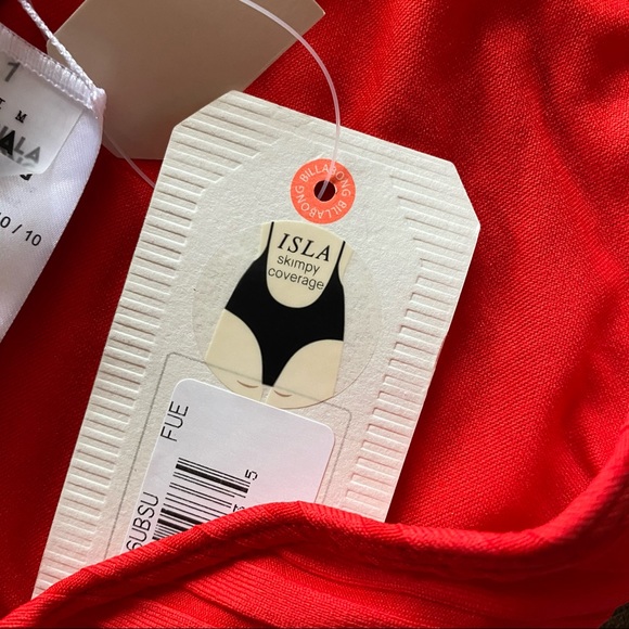 NWT Billabong Sunny Rib Red One Piece Swimsuit - Picture 7 of 14